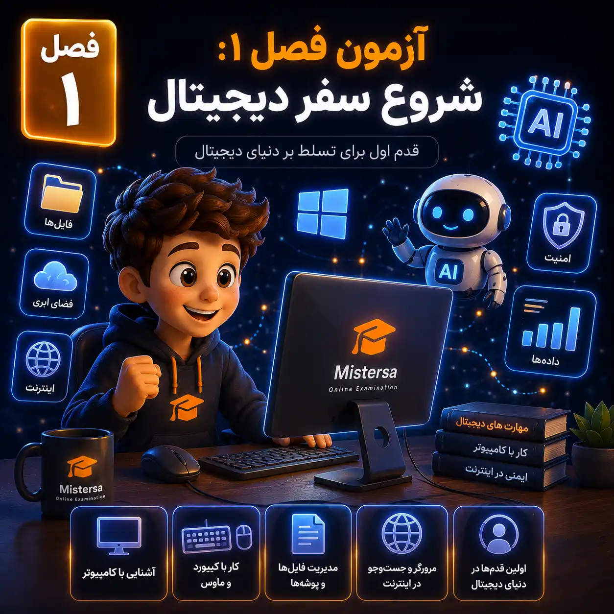 آزمون فصل ۱: شروع سفر دیجیتال