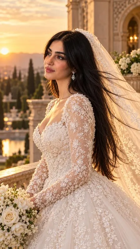 عروس پروفایل عمارت غروب