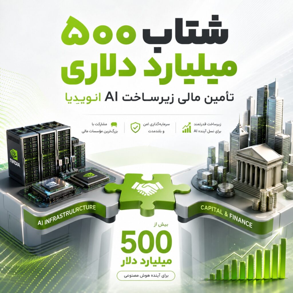 تصویر شاخص خبر طرح ۵۰۰ میلیارد دلاری تأمین مالی زیرساخت هوش مصنوعی انویدیا